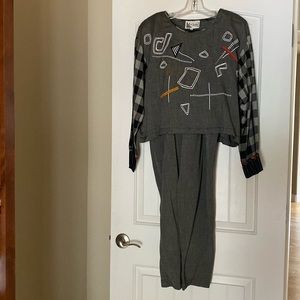 2 pc Decorative Top & Pants